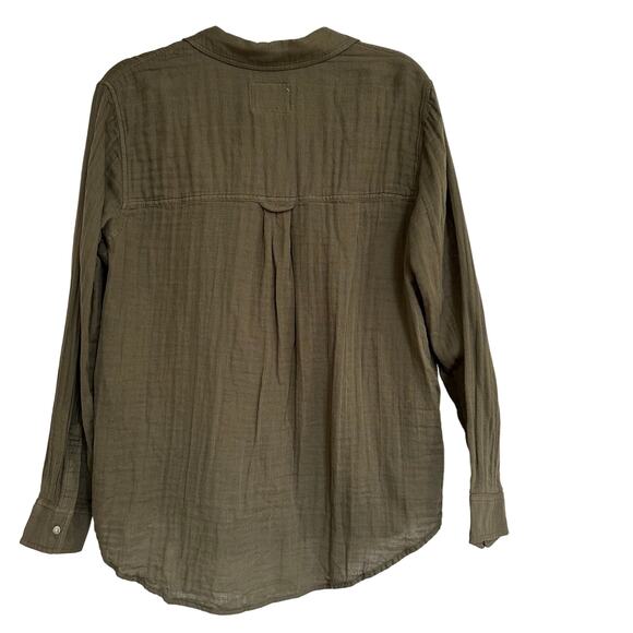 RAILS Ellis Green Canteen Womens Button Down Long Sleeve Cotton Shirt NWT - Picture 3 of 10